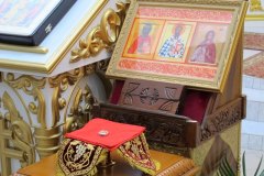 Απότμημα λειψάνου της Αγίας Μαρίνας στον Ιερό Ναό Μεταμορφώσεως του Κυρίου στήν πόλη Strunino τῆς Ρωσίας